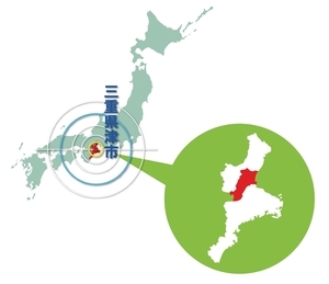 地図：津市の位置