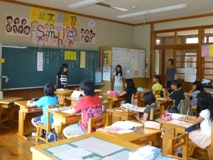 写真：少人数での授業
