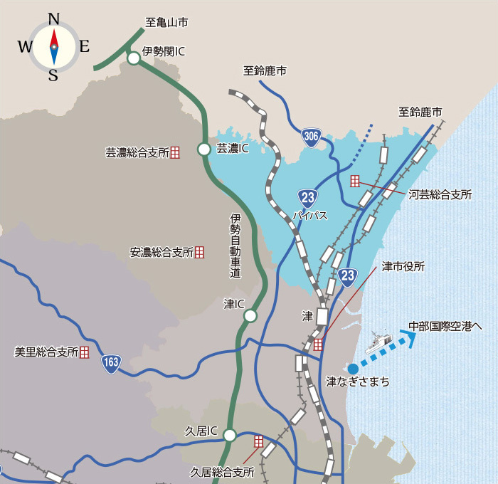 地図：北部エリア