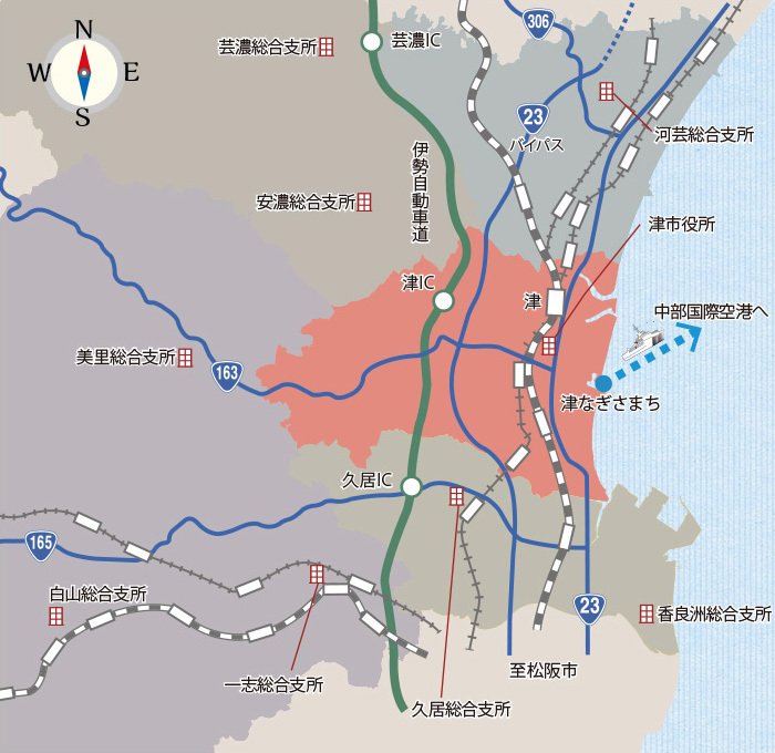 地図：中央部エリア