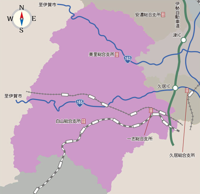 地図：南西部エリア