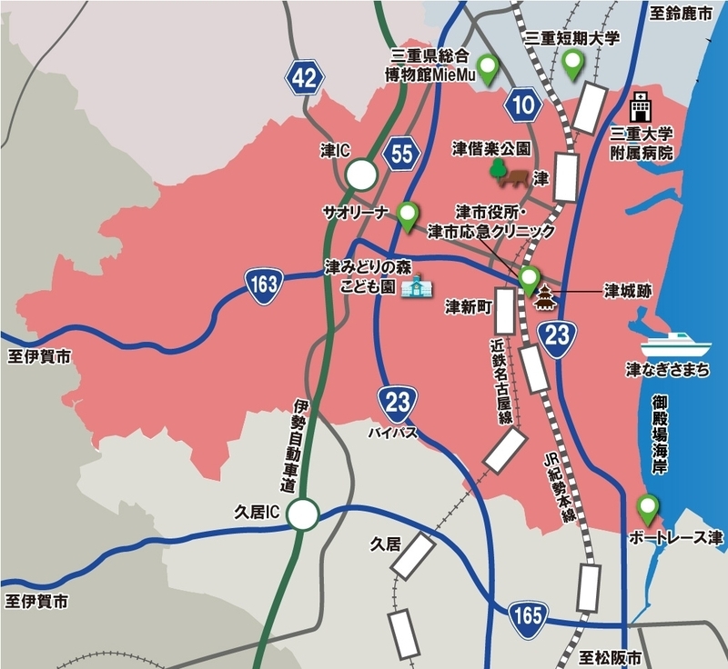 地図：中央部エリア