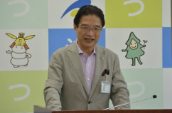 写真：平成26年9月1日定例記者会見の様子