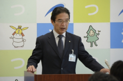 写真：平成26年11月4日定例記者会見の様子