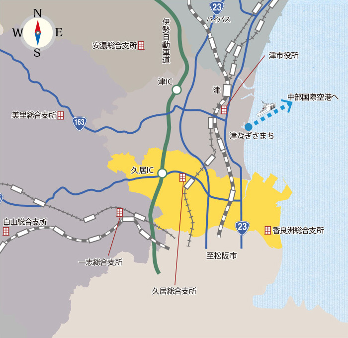 地図：南部エリア