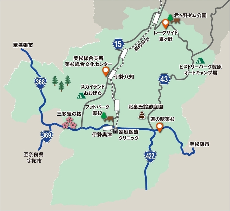 地図：美杉エリア