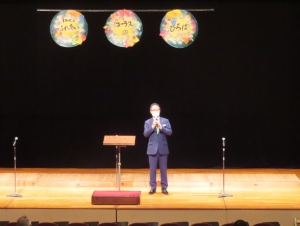 写真：津西地区ふれあいコーラス挨拶