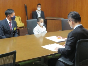 写真:古武道表敬