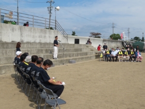 写真:ビーチバレー挨拶