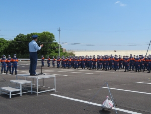 写真:消防夏期訓練1