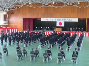写真：陸上自衛隊久居駐屯地自衛官候補生入隊式2