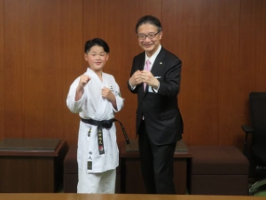 写真:津南空手スポーツ少年団 小田選手