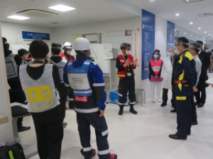 写真:三重大学病院防災訓練1