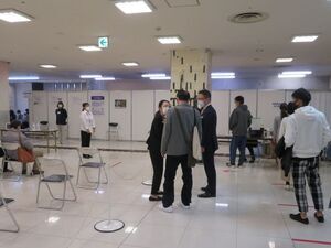 写真：新型コロナワクチン集団接種会場