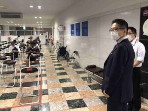 写真：新型コロナワクチン集団接種会場（ボートレース津）1