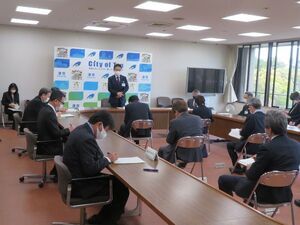 写真：第84回新型コロナウイルス感染症対策本部会議