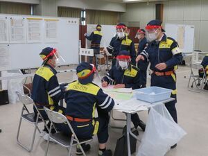 写真:津市災害対策図上訓練1