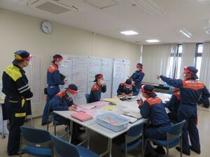 写真:津市災害対策図上訓練2