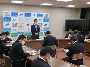 写真:新型コロナウイルス感染症対策本部会議