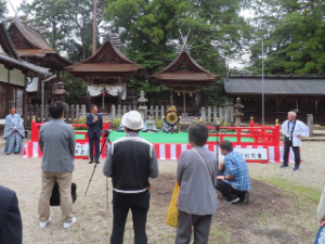 写真:倭白山比咩神社 春季例祭 挨拶