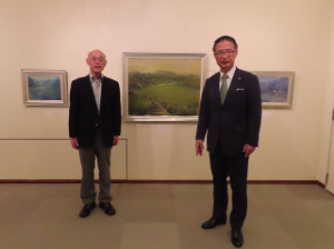 写真:田中光雄さんと市長