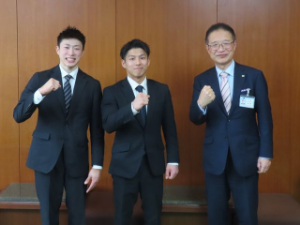 写真：武井優介選手、澤本隆平選手来訪