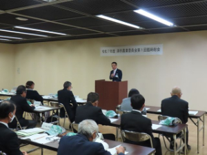 写真：農業委員会第1回臨時総会 挨拶