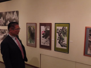 写真：水墨画二人展 鑑賞