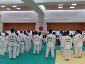 写真：第45回三重県少年柔道大会 挨拶