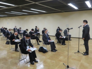 写真：新型コロナウイルス感染症対策本部会議