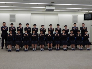 写真：全日本バレーボール高等学校選手権大会出場選手 来訪