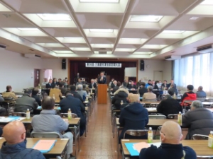 写真：三重県建設労働組合津支部第56回定期大会 挨拶