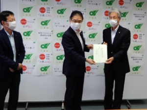 写真：三重県史跡整備市町協議会による県政要望（木平芳定教育長）