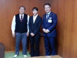 写真:競歩競技全国大会出場選手 来訪