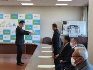 写真：椋本財産区管理委員 辞令交付式の様子