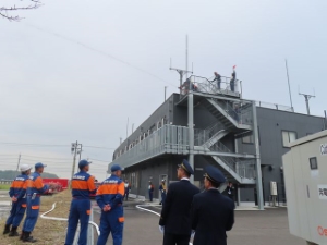 写真:令和6年度消防団秋期訓練の様子1