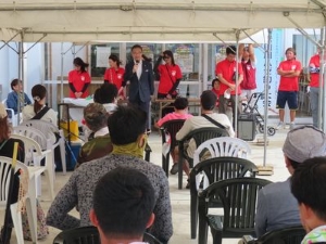 写真:第28回岩田川はぜ釣り大会 挨拶