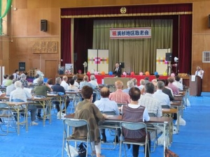 写真:9月12日開催 美杉地区敬老会 挨拶