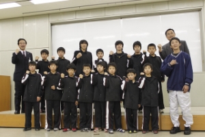 写真：第34回東海ミニバスケットボール大会出場挨拶