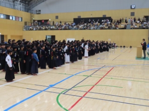 写真:第42回三重県少年剣道大会 挨拶