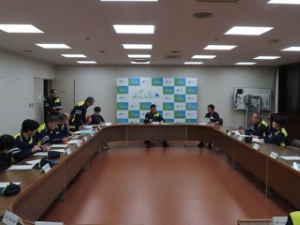 写真:第1回災害対策本部会議
