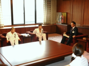 写真：「平成23年度 第8回全国小学生学年別柔道大会」出場選手挨拶