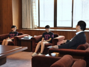 写真：第29回全国ホープス卓球大会出場者挨拶