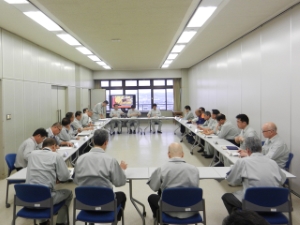 写真：台風第6号に係る津市災害対策本部会議