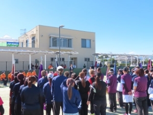 写真：テニス大会 挨拶