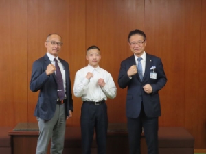 写真:榊原健太選手来訪