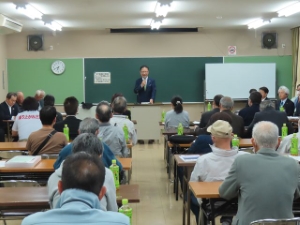 写真:第18回片田地区獣害対策協議会総会 挨拶