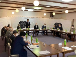 写真:藤堂藩五日会春季総会 挨拶の様子