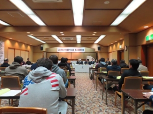 写真:三重県建設労働組合中央支部 第36回定期大会 挨拶の様子