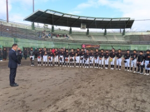 写真：第10回記念宮日旗中学硬式野球全国大会出場チーム 訪問